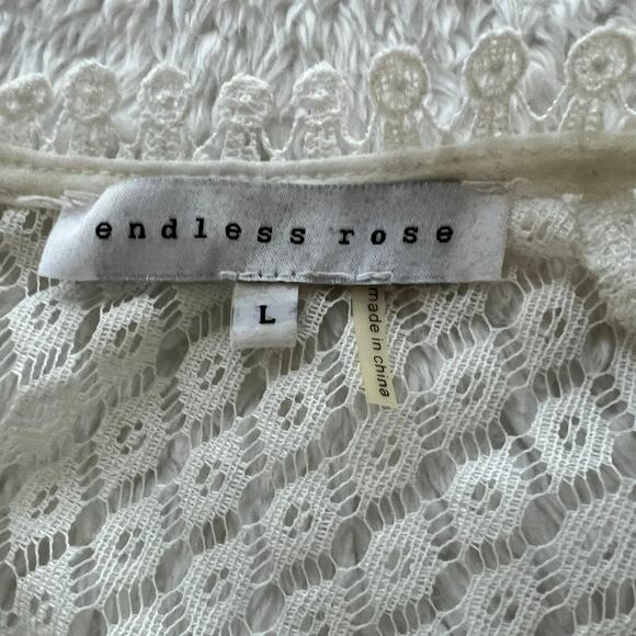 Endless Rose Women’s Long Sleeve Embroidered Lace Blouse Top Size Large Fairy - Picture 7 of 7